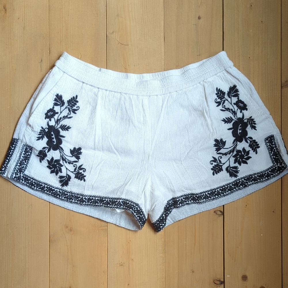 J.crew Embroidered Cotton Gauze Shorts